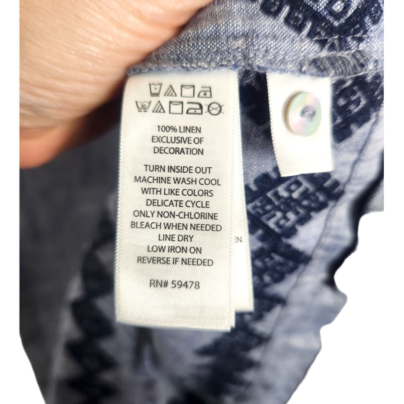 Artisan NY 100% Linen Coastal Boho Embroidered Mini Dress - Picture 7 of 9